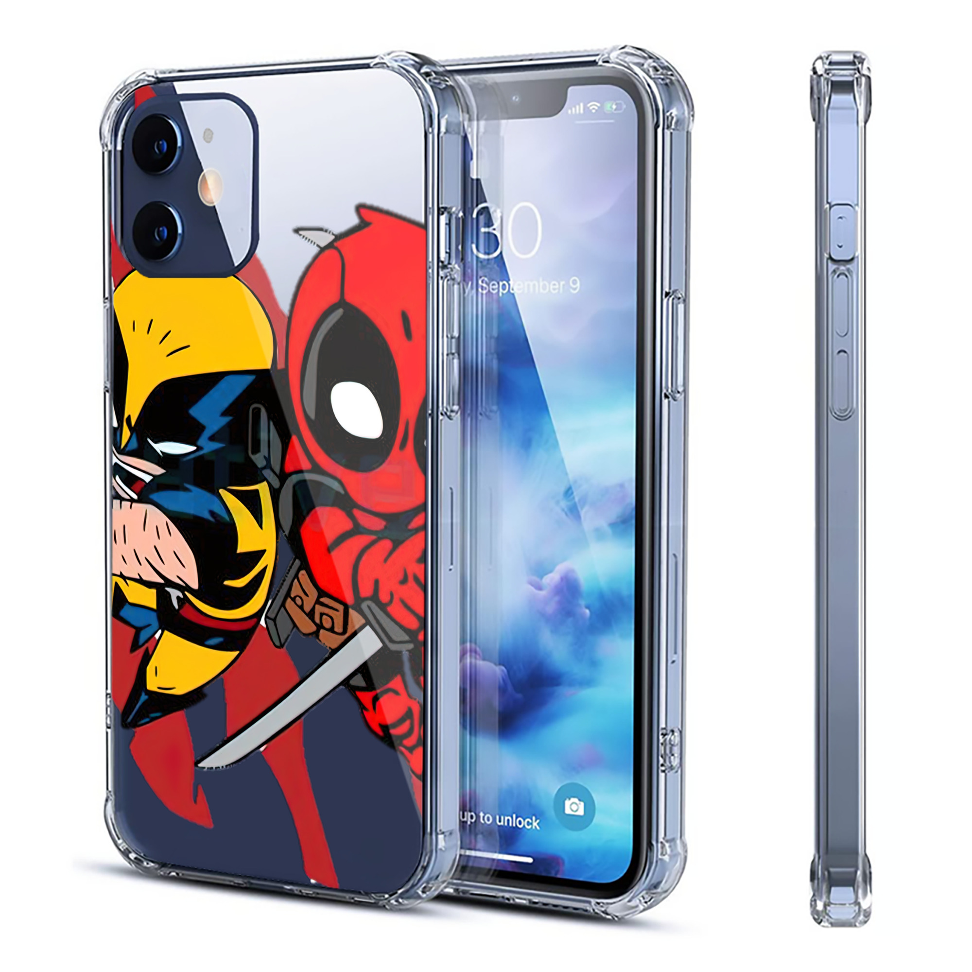 （画像用） Deadpool デッドプール 【iPhone 12シリーズ対応】透明スマホケース（クリアソフトケース）